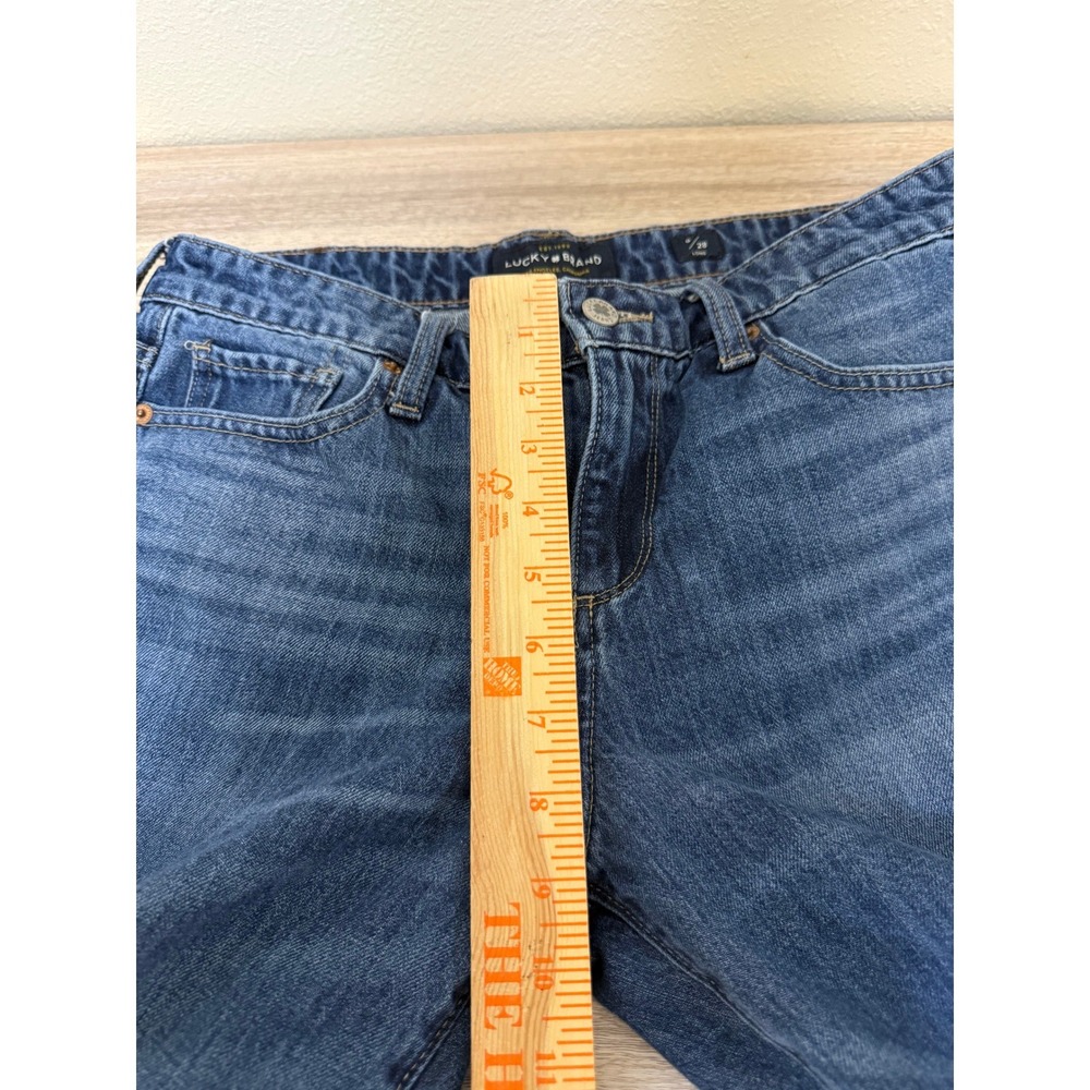 Lucky Brand Women Easy Rider Jeans 6 Long Blue Straight Leg Mid Rise Denim - Picture 10 of 11